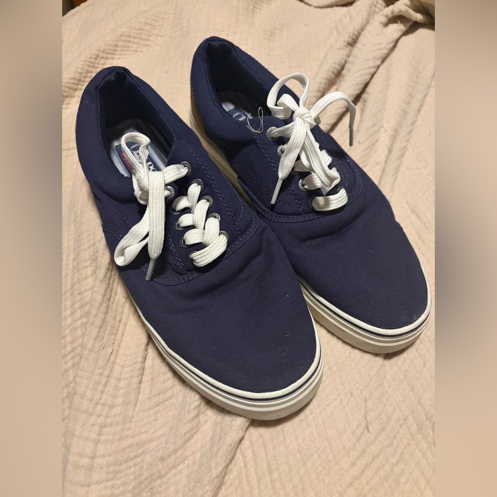 Chaps Navy and Brown Sneakers